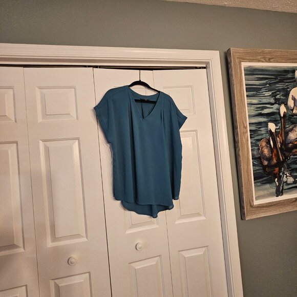 Simply Vera Vera Wang Teal-Green XXL blouse - Picture 4 of 5